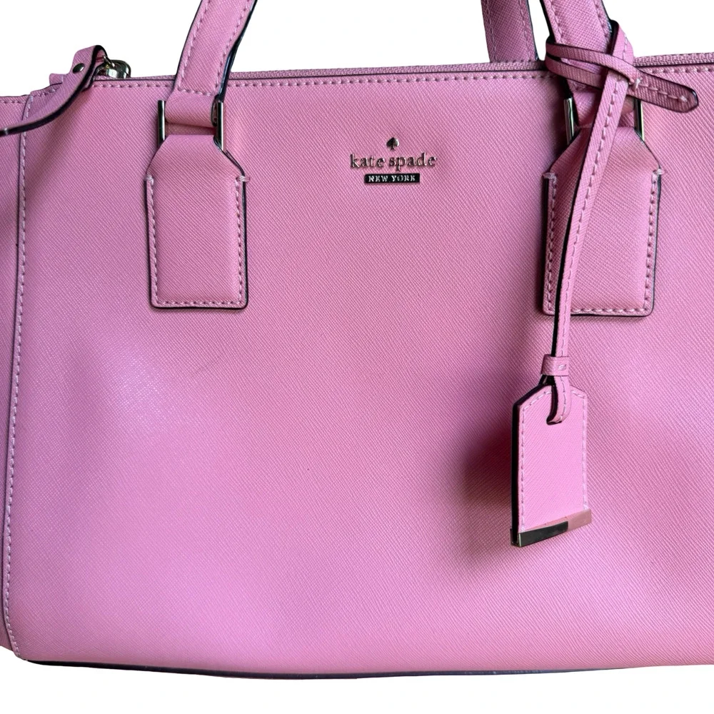 Kate Spade New York Cameron Street Satchel Pink Handbag Purse Leather Bag 11x9x4